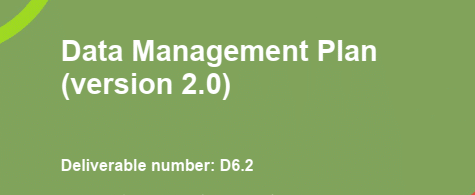 Data Management Plan updated
